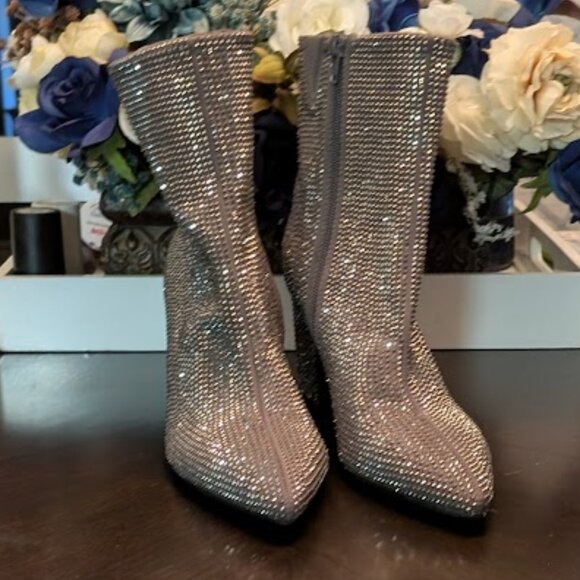 B31 A NEW DAY Cassidy Rhinestone Ankle Boots - Picture 2 of 8
